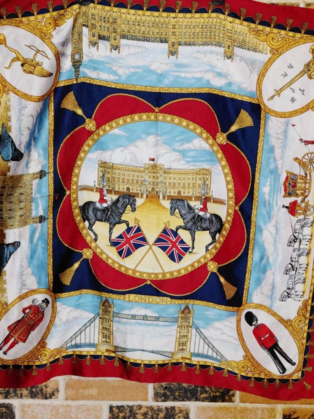 Art of the Scarf British Military Theme 35" Square